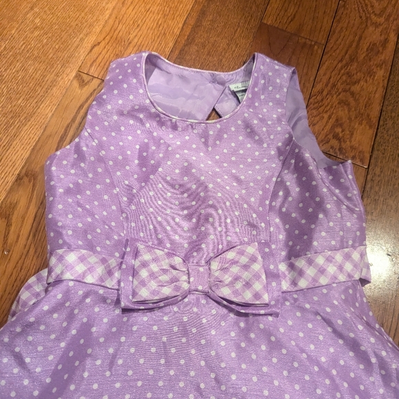 Girls Size 6 Purple with White Polka dots Jona Michelle Dress, BN no tags - Picture 2 of 7